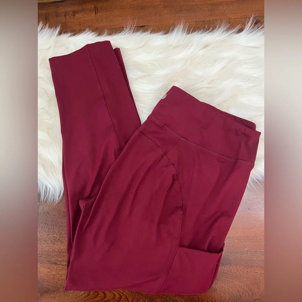 Lululemon Soft Suedey High-Rise Leggings 25” – Burgundy Red – Size 10